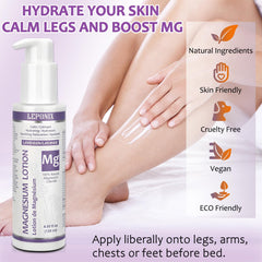 LEPONIX lotion on bedside table evoking relaxation before sleep