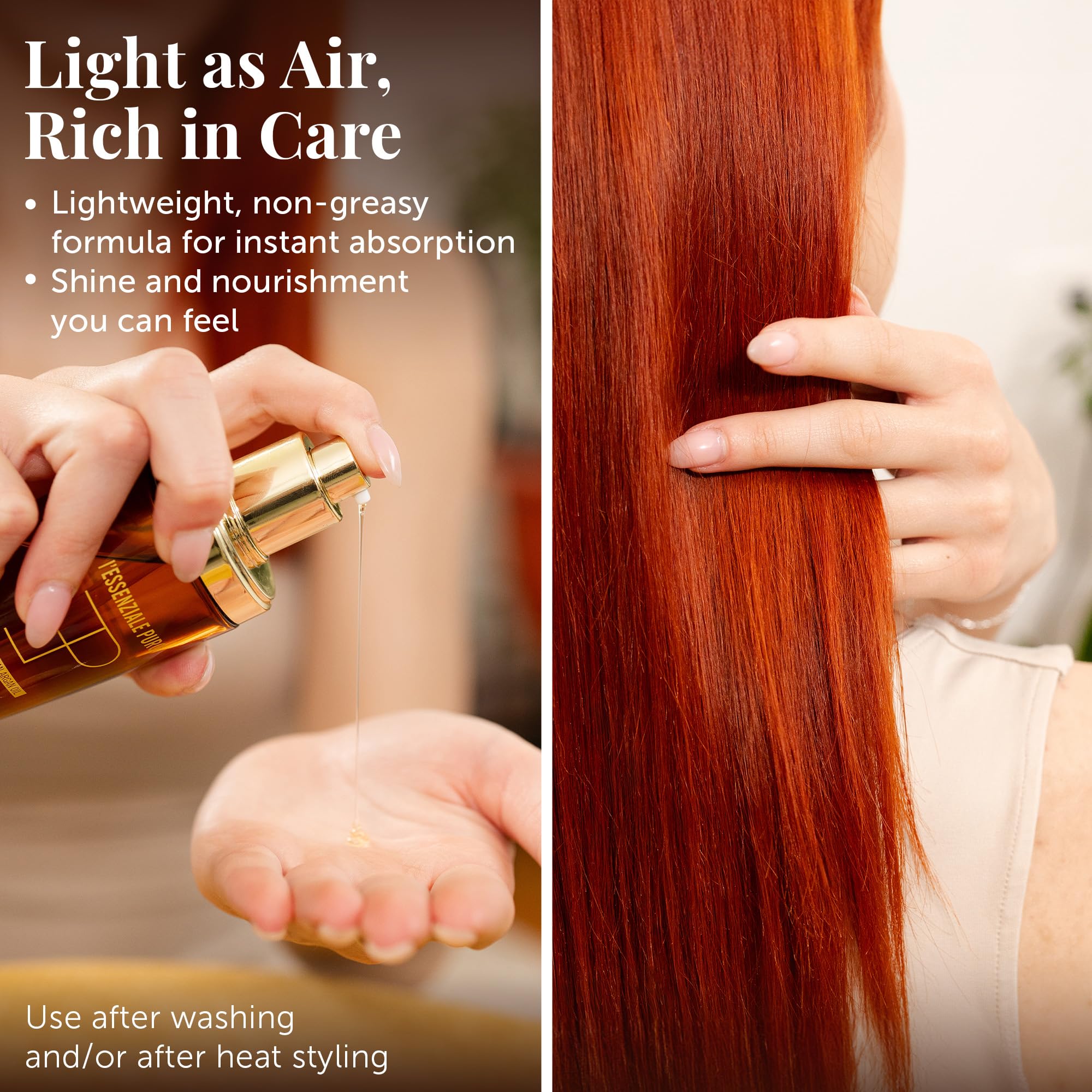 LEPURO dispensing dropper releasing argan oil for precise application