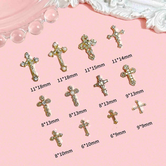 LERBOU close-up of a 3D cross charm highlighting fine detail and polish catch