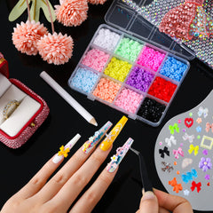 LERBOU mixed rhinestones texture showing sparkle variety for eye-catching nails