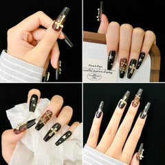 LERBOU nail application in use demonstrating secure placement and finished shine