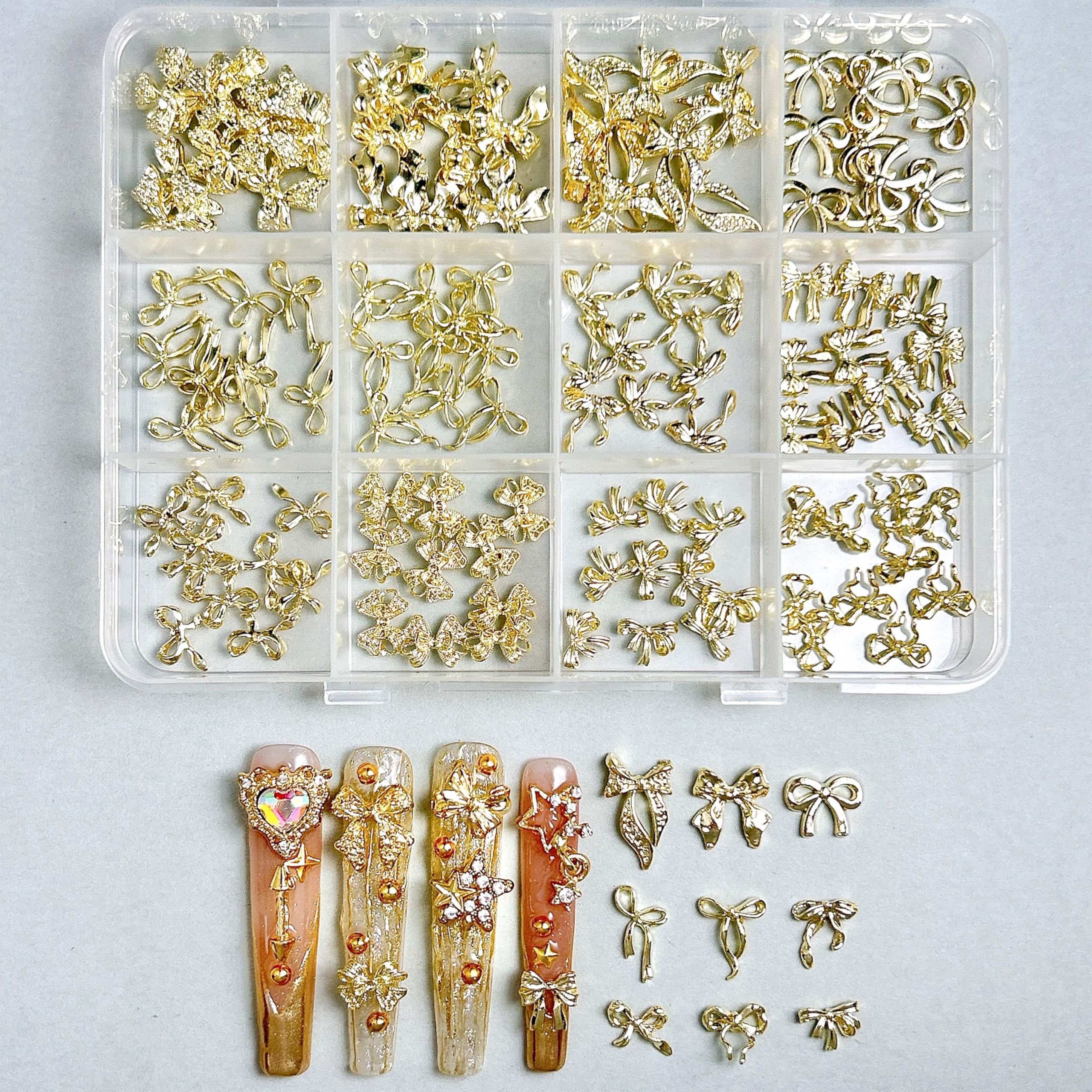 LERBOU scattered charms on black swatch showing reflective gold accents for contrast