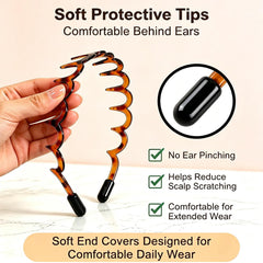 LERNOU worn in hair side profile demonstrating no-slip hold benefit