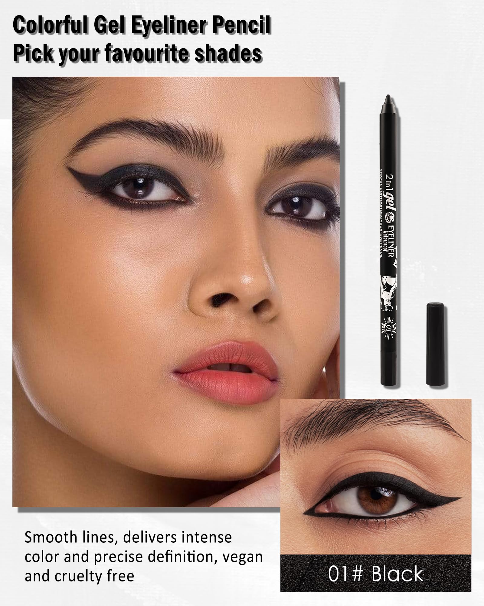 Lestpola pencil tip texture close-up, creamy glide for precise application benefit