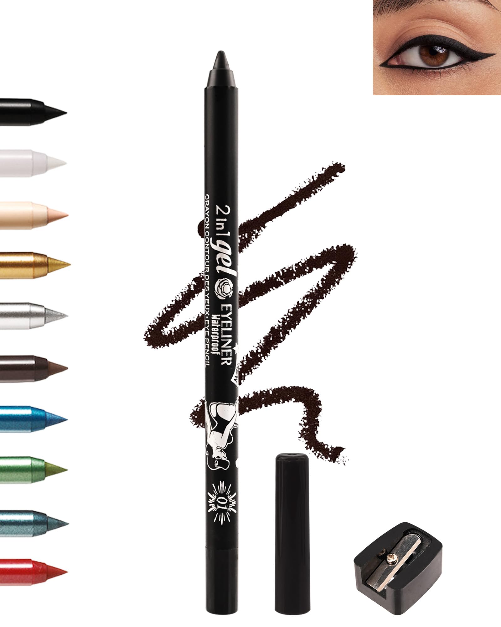 Lestpola front packaging showing pencil and sharpener, professional presentation benefit