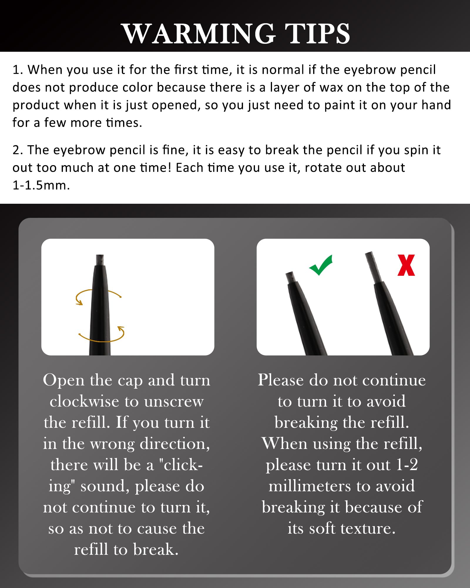 Lestpola applying pencil to brow demonstrating easy use and natural shaping benefit