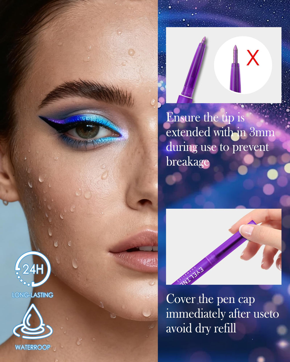 Lestpola lifestyle evening makeup scene illustrating sparkle for night looks