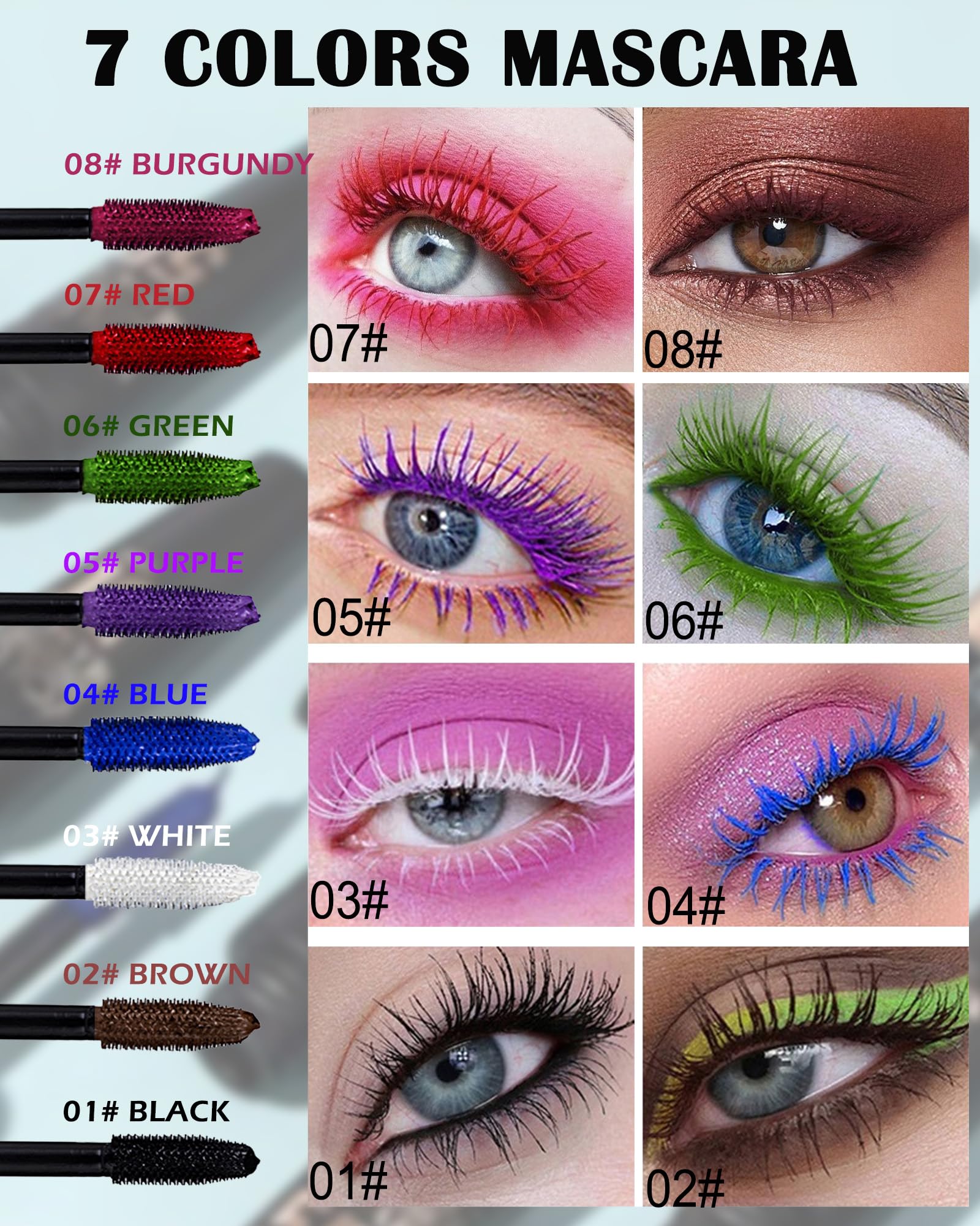 Lestpola mascara texture swirl showing silk fibers for visible length