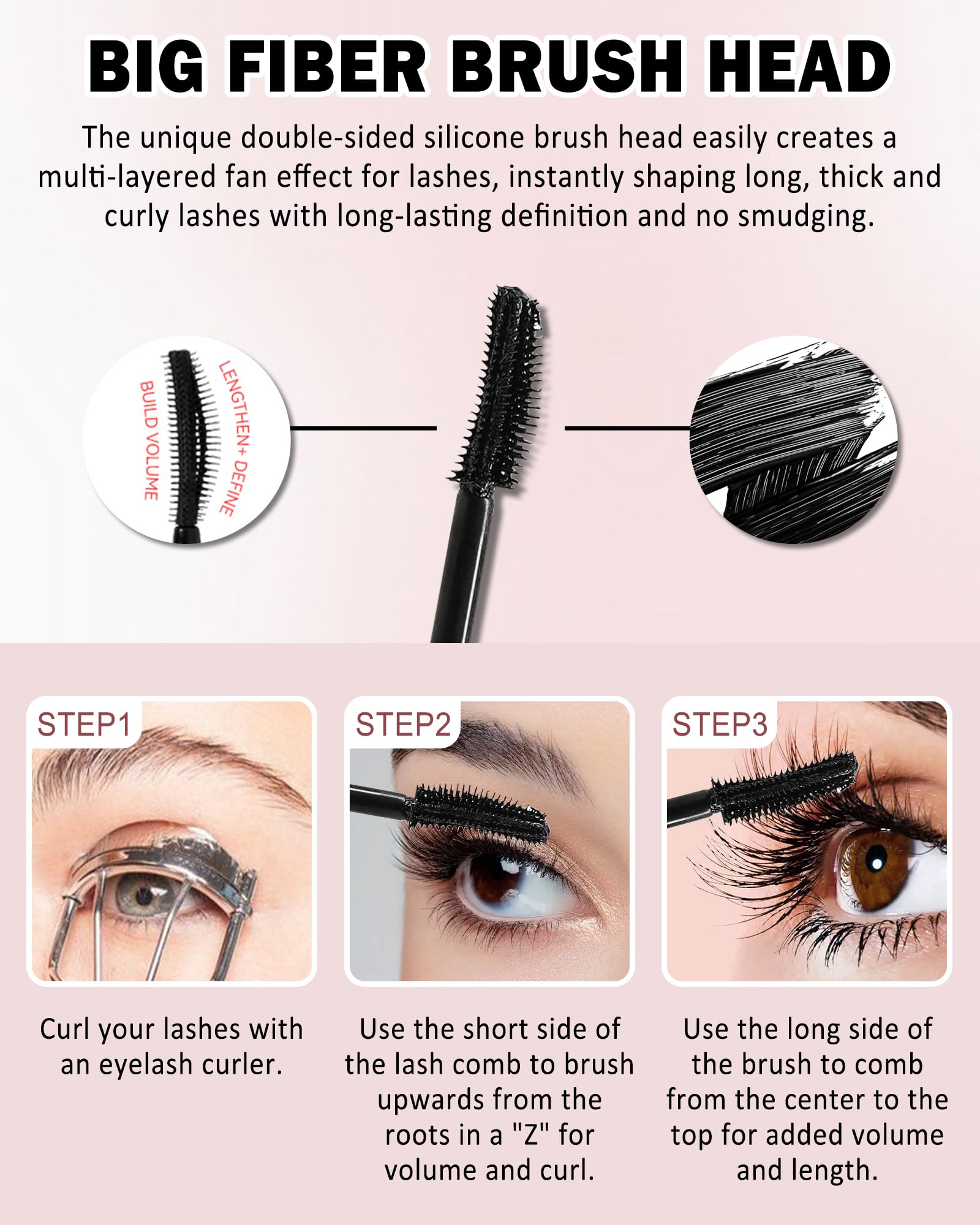 Lestpola before and after lash swipe showing visible length benefit