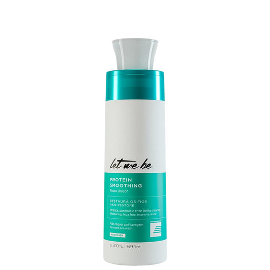 Let Me Be bottle front view showing label and size, boosting salon-style shine