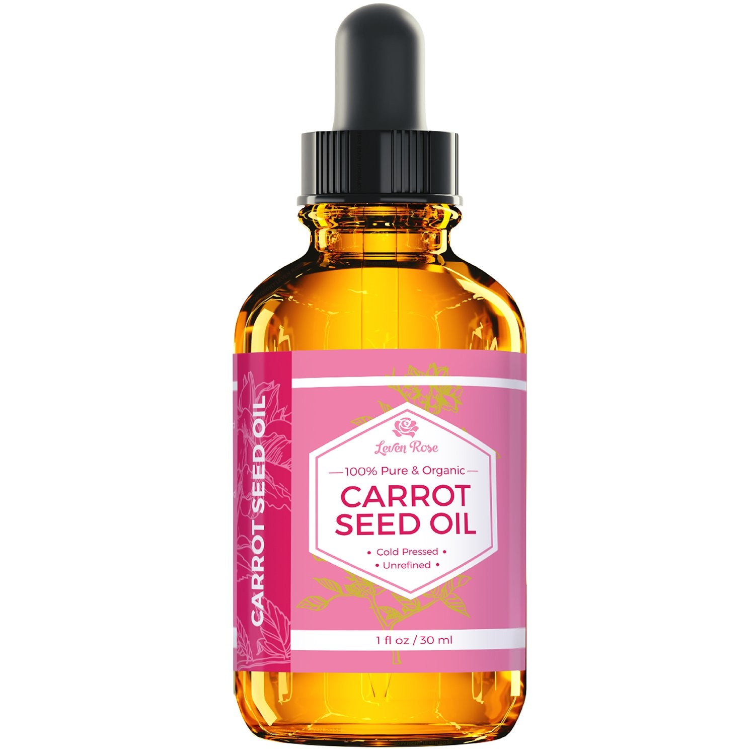 Leven Rose 1 oz bottle next to a coin for clear size and portion context