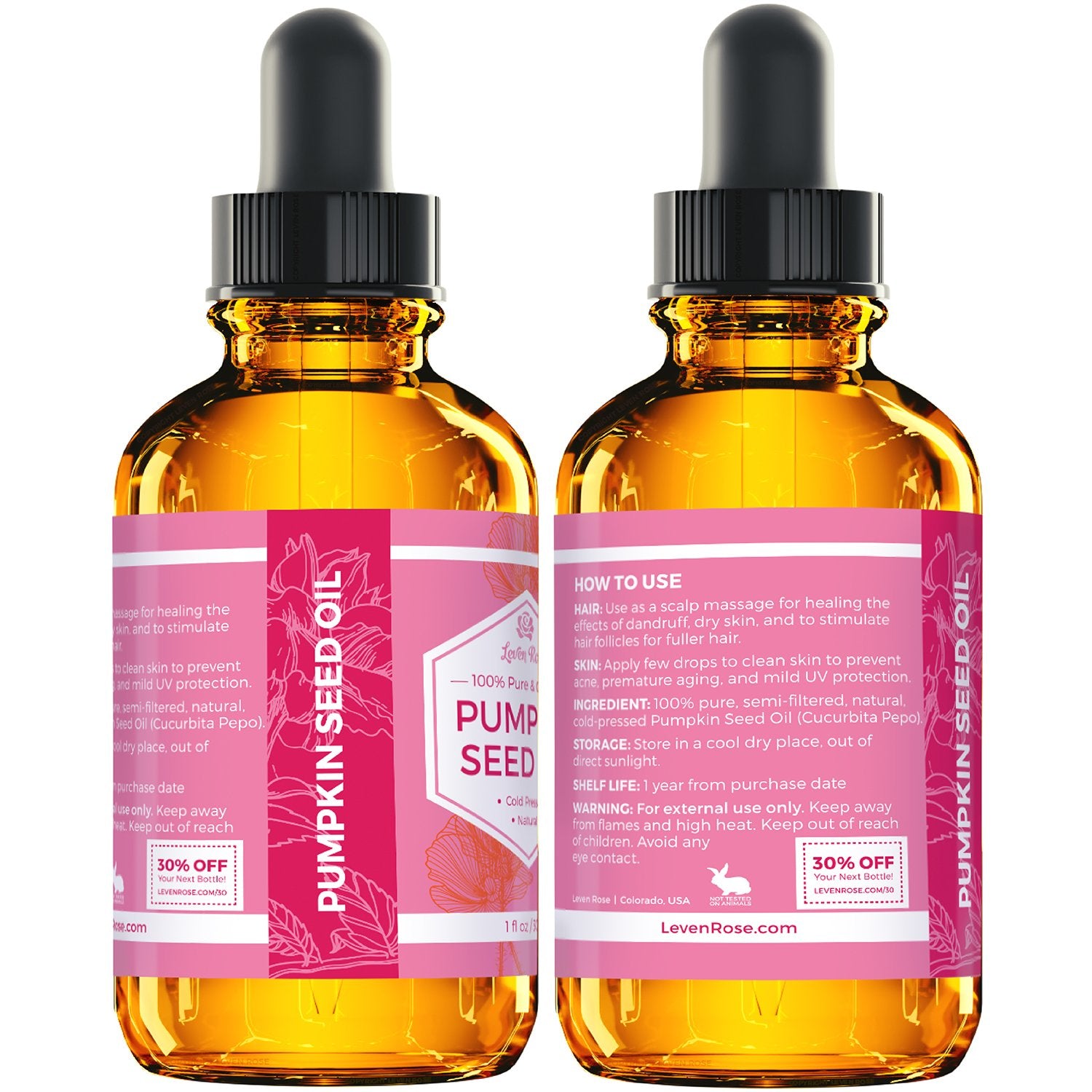 Leven Rose before and after hair shot showing smoother shinier strands