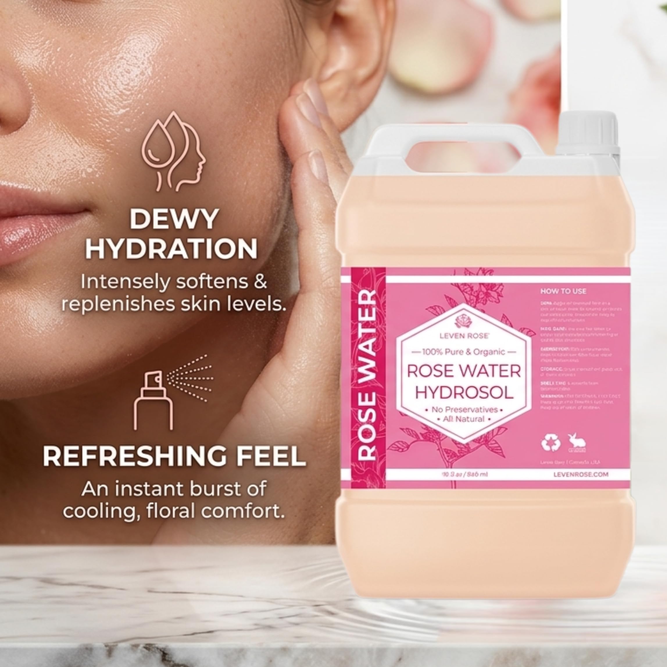 Leven Rose used on curls to revive and add lightweight moisture to hair