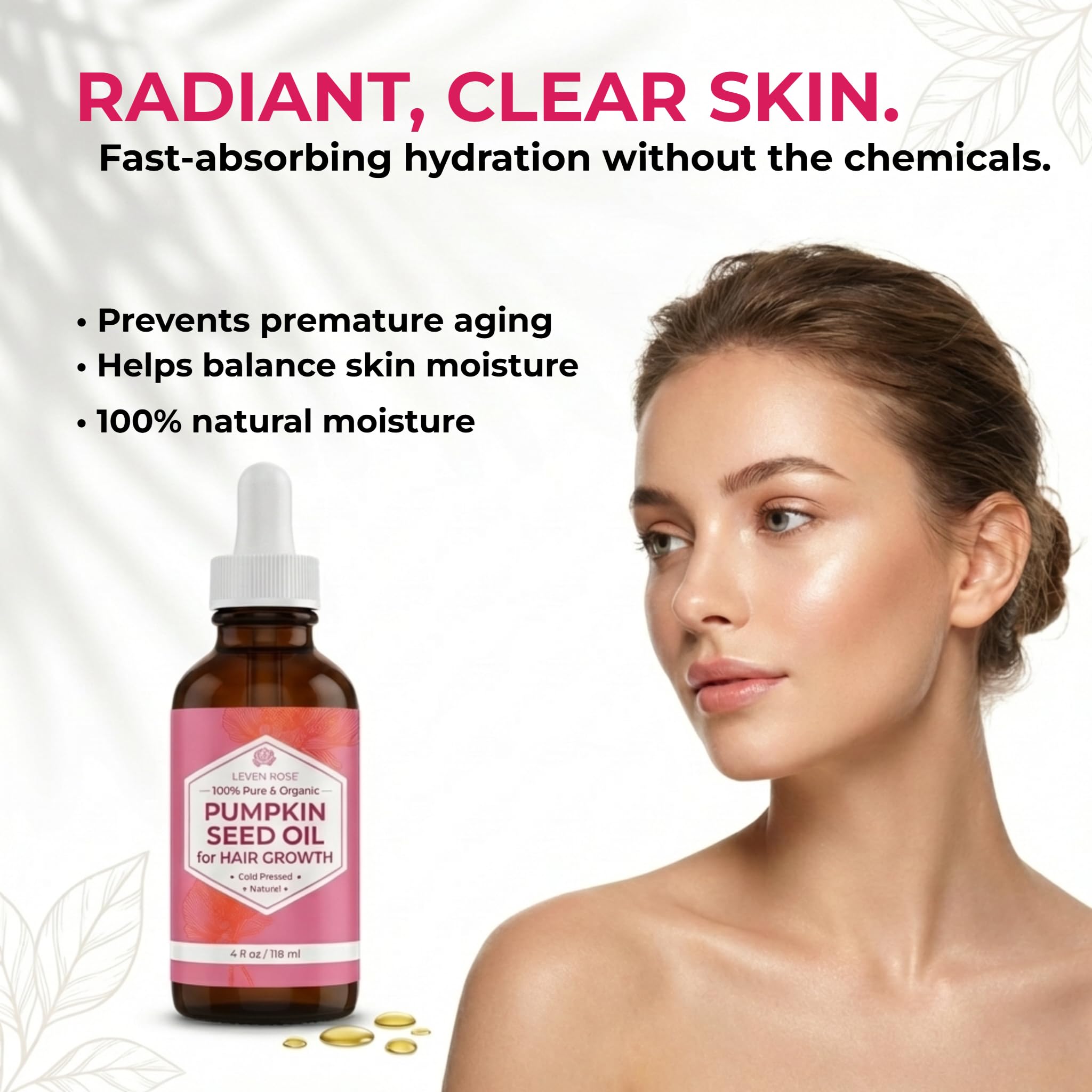 Leven Rose oil applied to scalp during massage for scalp nourishment benefit