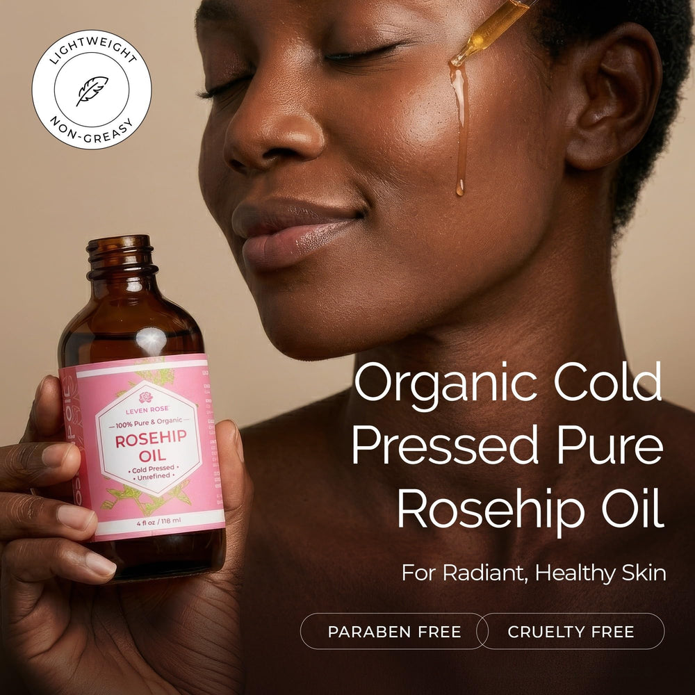 Leven Rose amber glass bottle close-up highlighting stopper and preservation