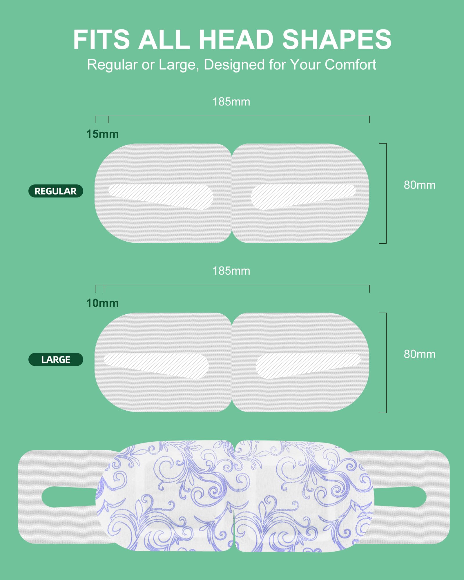 LEXNHOM size comparison regular and large showing fit options