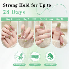 LEYKOSH removal demonstration showing safe soak-release technique protecting nails
