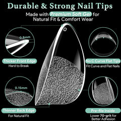 LEYKOSH ultra-thin cuticle base close shot blending seamlessly for natural appearance