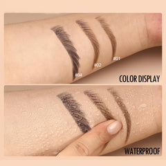 Lezauesy eyebrow pen being applied for natural-looking fuller brows