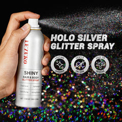 Lezero close-up of glitter texture revealing laser-cut particles for multidimensional shimmer benefit