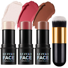 Lezero front packaging showing three-stick trio and compact design benefit travel-ready
