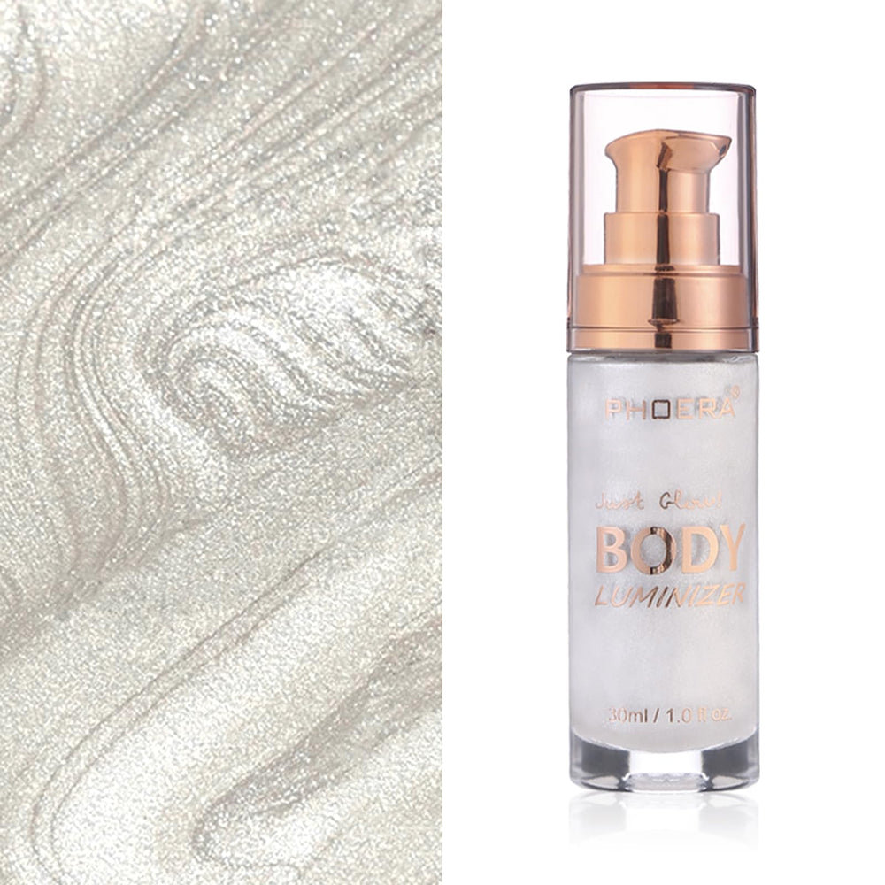 Lezero shimmer oil poured on hand showing silky texture and hydration