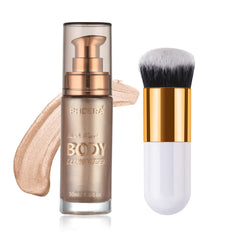 Lezero front bottle rose gold showing compact 1oz size and glossy finish for radiant skin