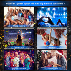 Lezero worn at festival showing holo sparkle and long-lasting party appeal