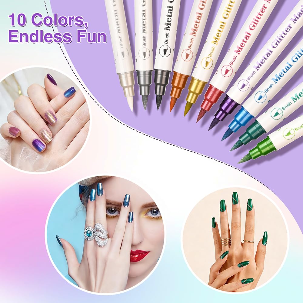 Lezero lifestyle flatlay with pens and manicure tools inspiring creative use