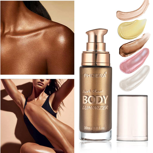 Lezero close-up of liquid shimmer texture highlighting smooth blendability benefit