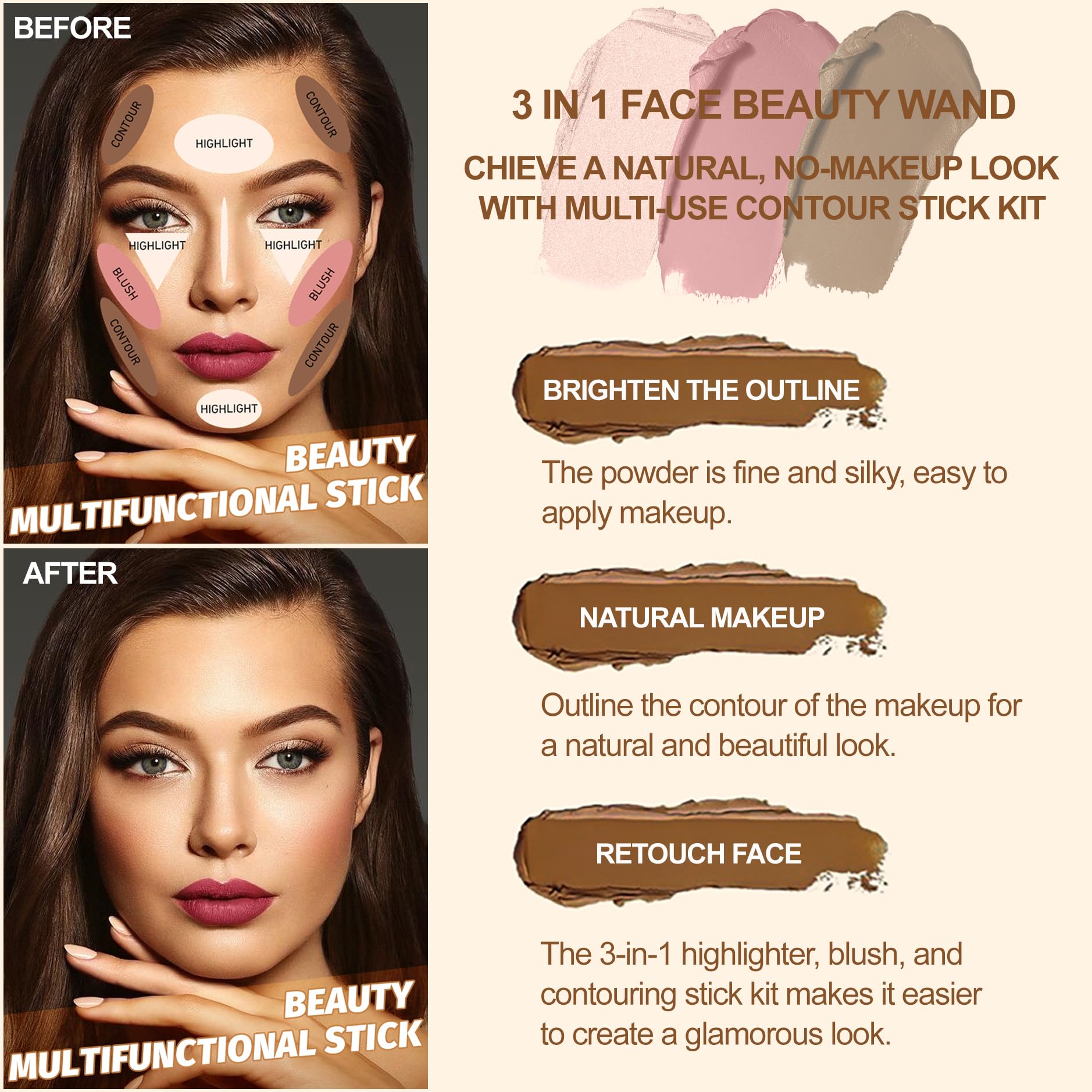 Lezero cream texture swatches showing smooth blendability for natural finish