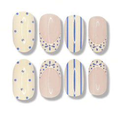 LFAAYYF side profile of short almond shape for comfortable, snag-free wear