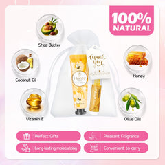 LFENYIGI hand cream tubes detail showing labels and nourishing formula benefit
