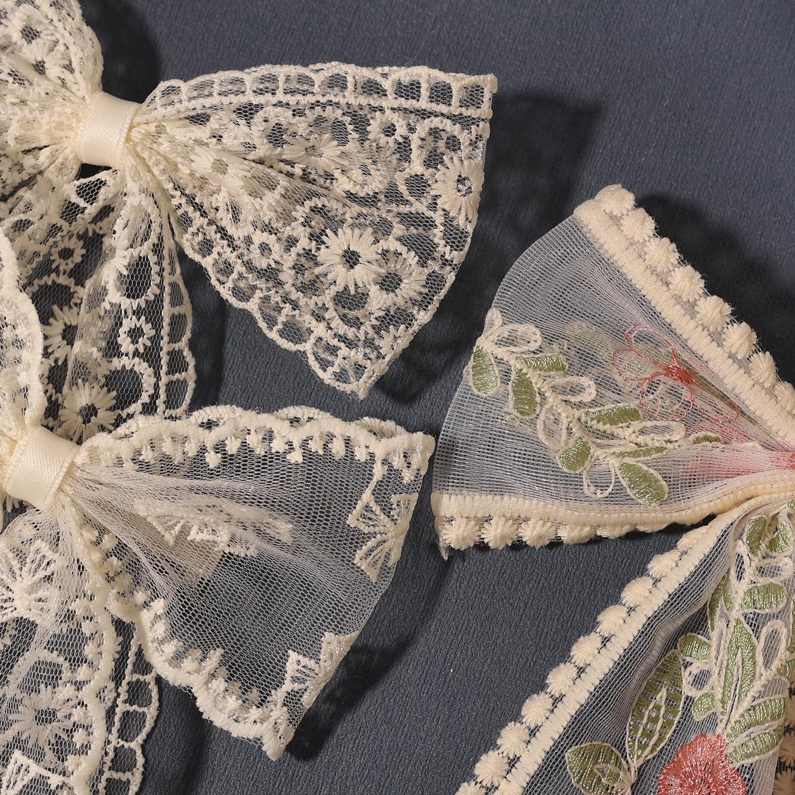 LFOUVRE lace texture macro shot revealing premium material and finish