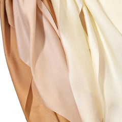 LFOUVRE detached ribbon laid flat to show removable scarf and multipurpose use