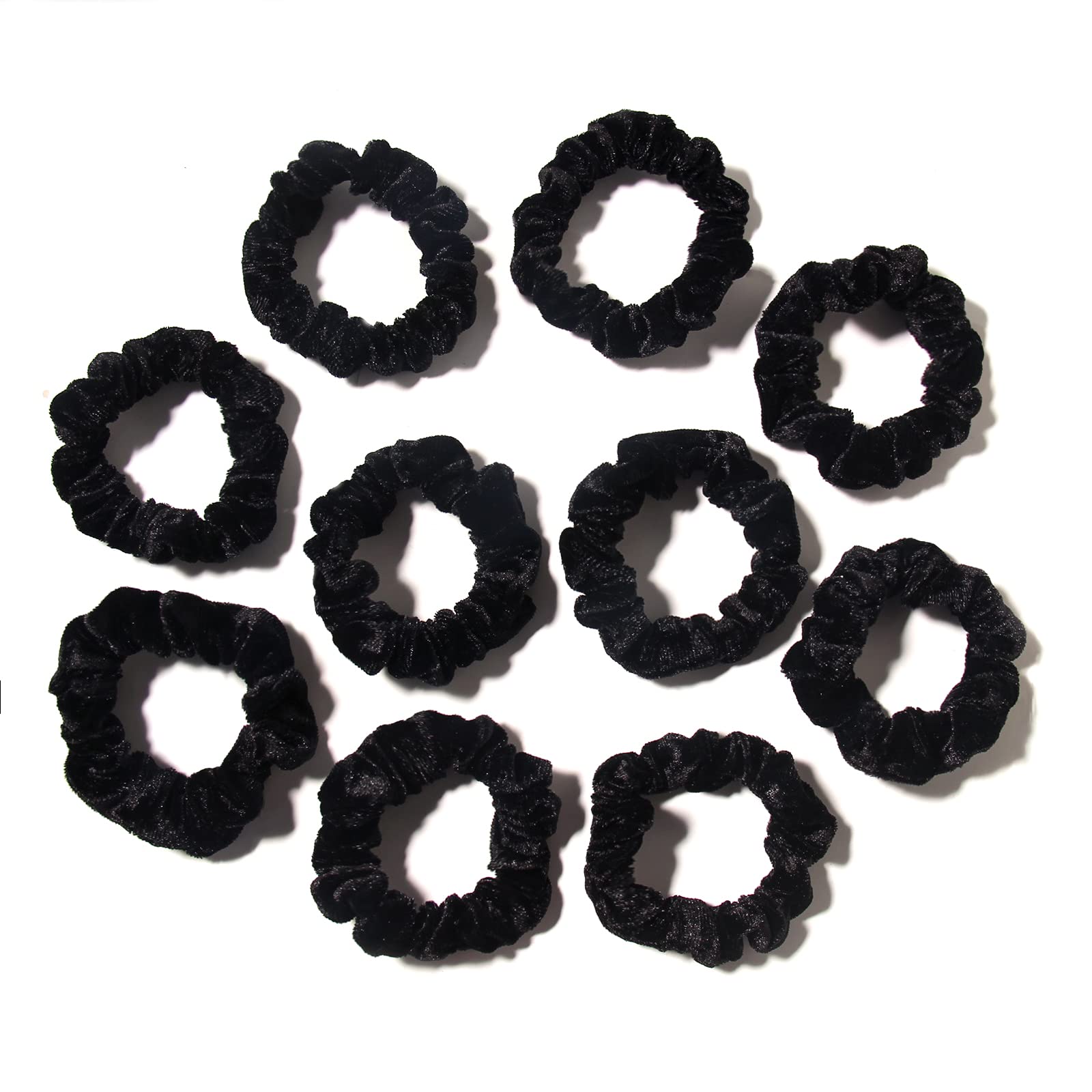 LFOUVRE scrunchie on model ponytail offering discreet style and comfortable wear