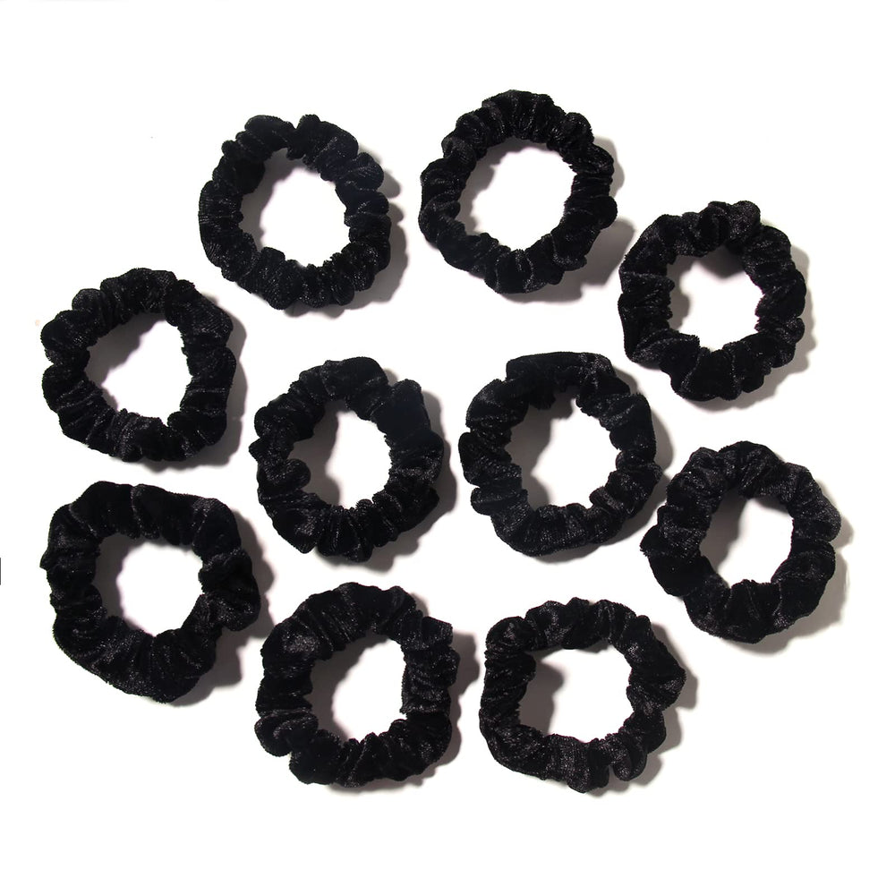 LFOUVRE scrunchie on model ponytail offering discreet style and comfortable wear