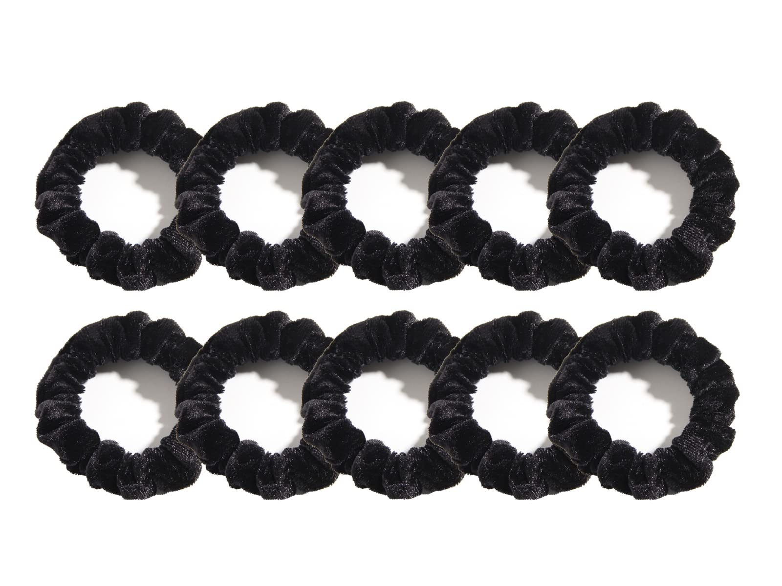 LFOUVRE small velvet scrunchies front pack showing neat compact set and versatility