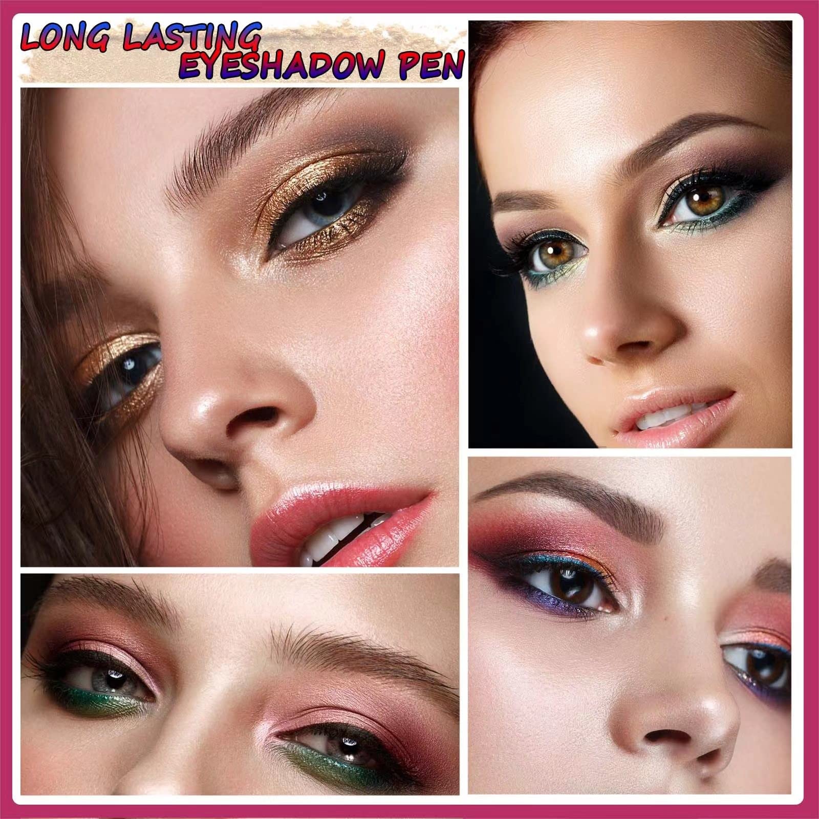 LGSZGDCN twelve-shade color range laid flat to display matte, shimmer and metallic options