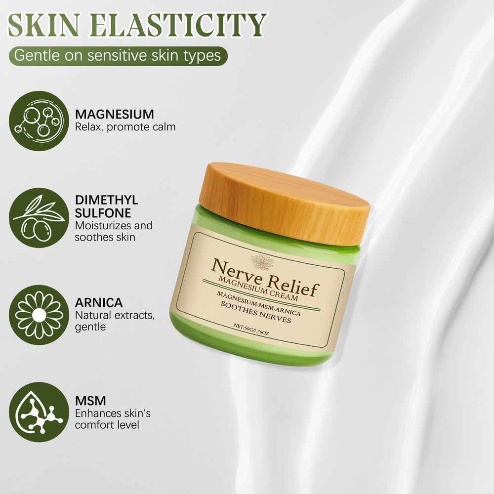 LHBMET cream on hand being spread for targeted soothing benefit