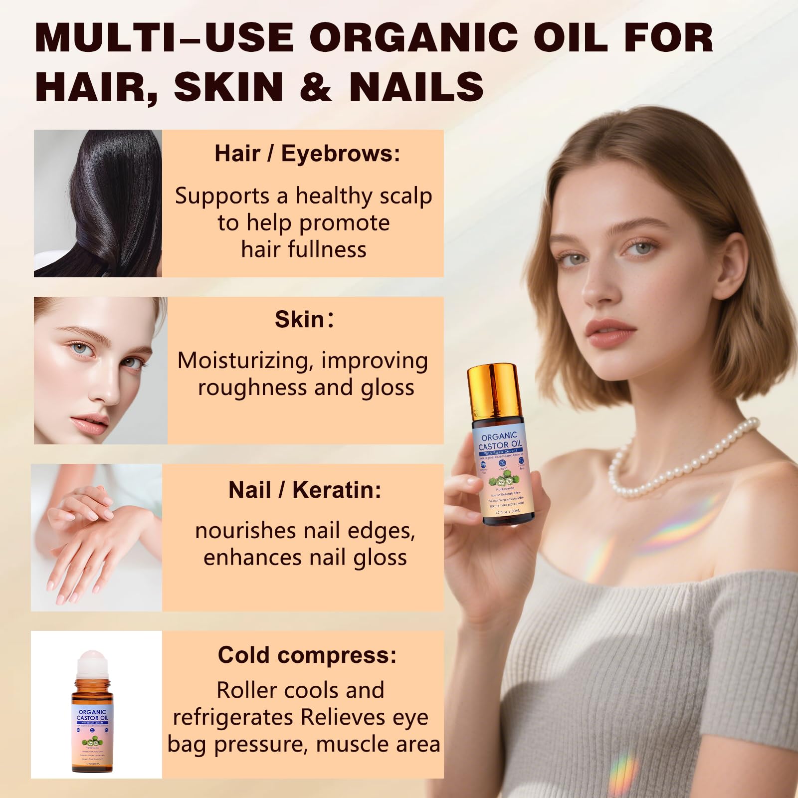 LHBMET label and ingredient list close shot, clear cold-pressed purity benefit