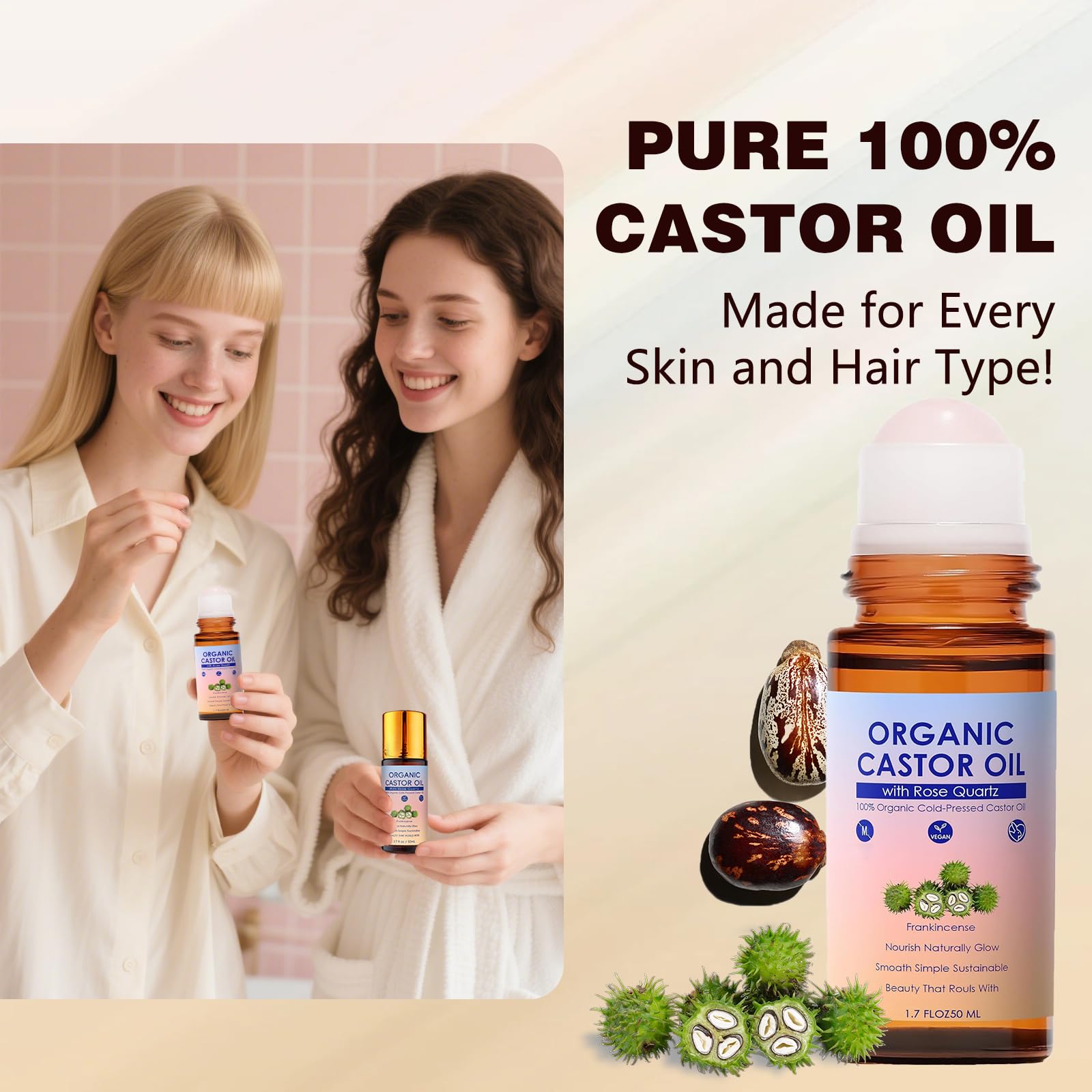 LHBMET applying roller to scalp, gentle massage improves product distribution benefit