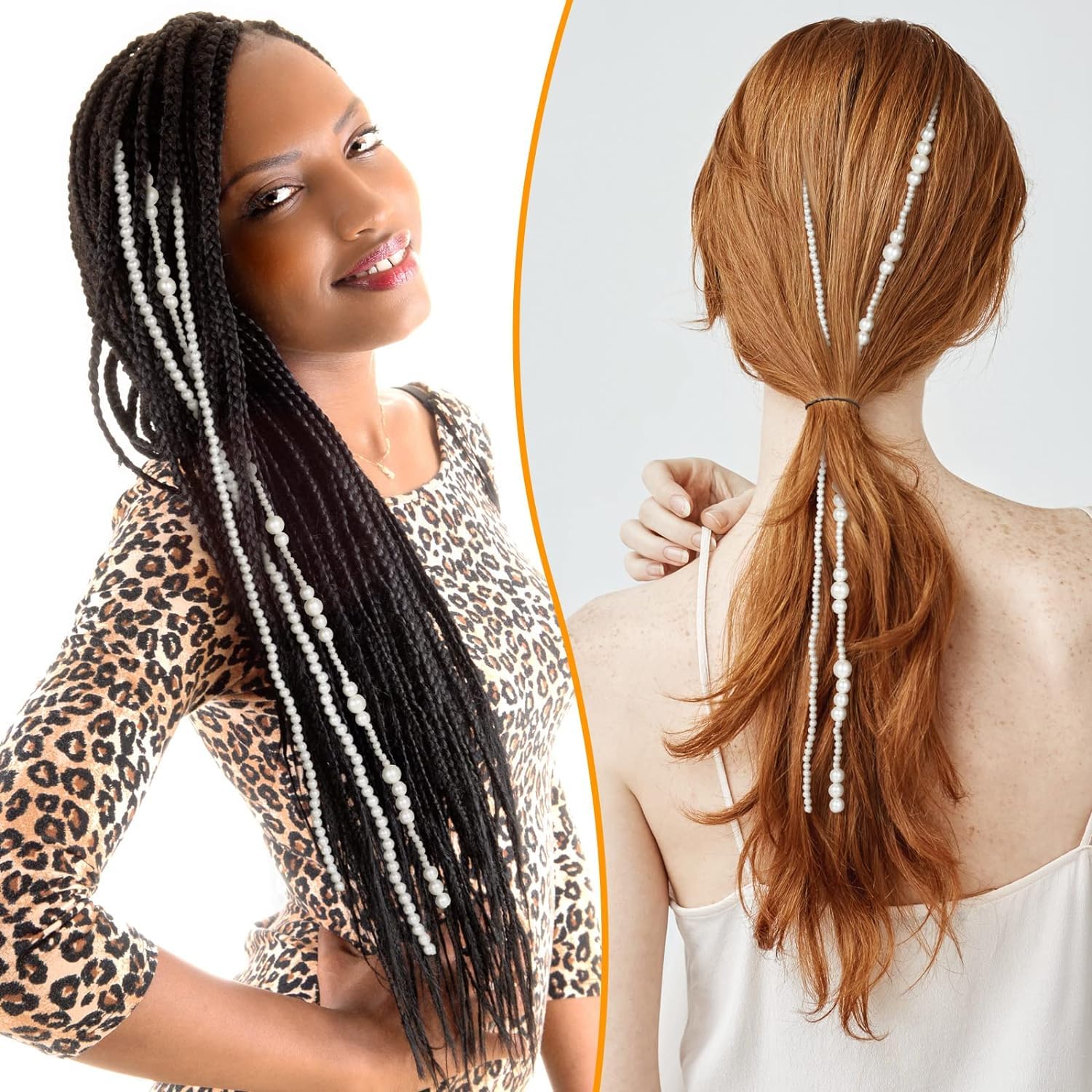 LiaSun braid with pearl chain detail adding shimmer and decorative texture
