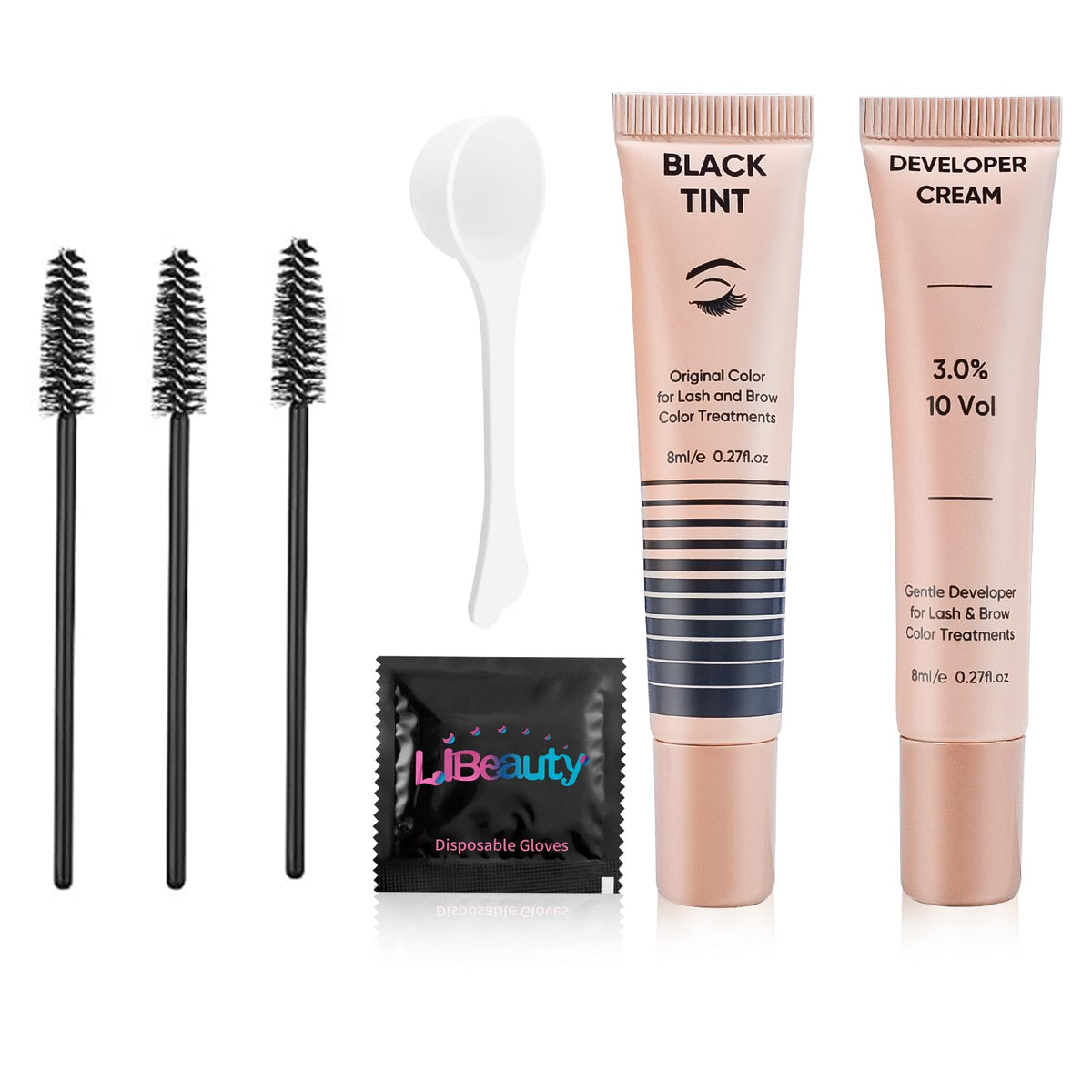Libeauty packaging front view showing kit contents and clear labeling benefit