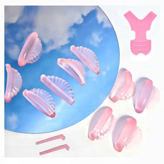 Liber Beauty front packaging showing five silicone lash shields and benefits