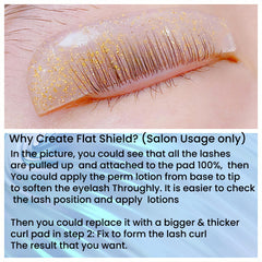 Liber Beauty underside detail of shield showing smooth surface for lash hold
