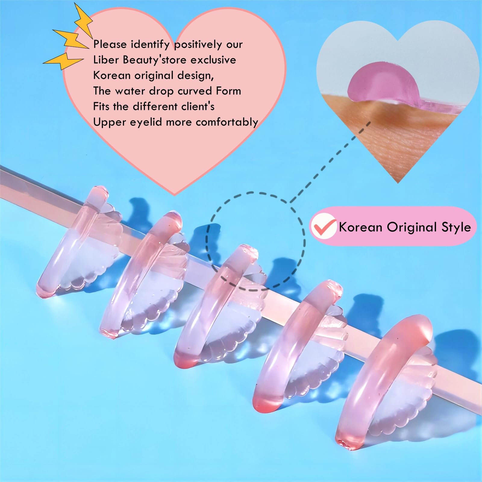 Liber Beauty five-size comparison showing how sizes affect curl intensity