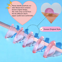 Liber Beauty five-size comparison showing how sizes affect curl intensity