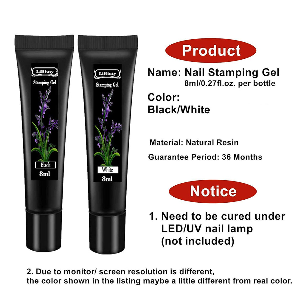LiBiuty gel texture close-up highlighting smooth, pigmented formula for crisp prints