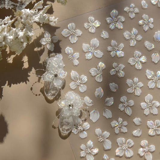 LIDUNANWU close-up of 5D embossed flower texture, shows dimensional detail for realism